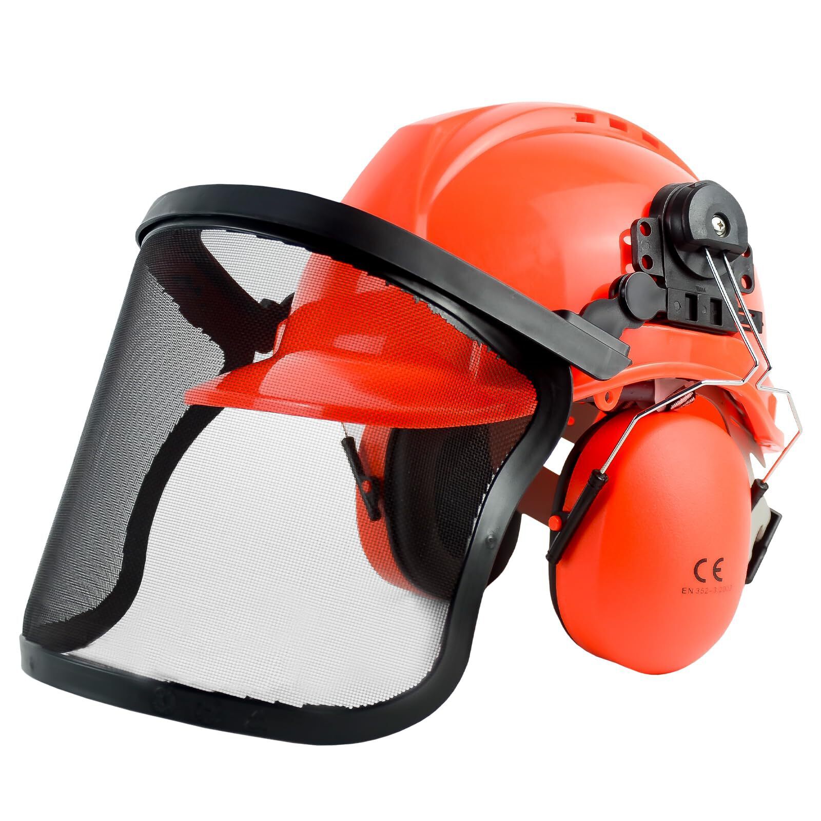 Forestry Helmet with Face Visor and 25.9 dB SNR Ear Protection