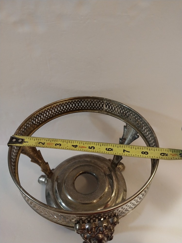 Vintage Silverplated Round Chafin Dish Stand