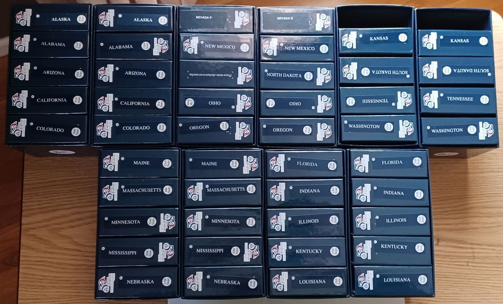 US Mint 50 State Quarters Collection, 24 State Sets w/ P&D Mints, 48 $10 Rolls