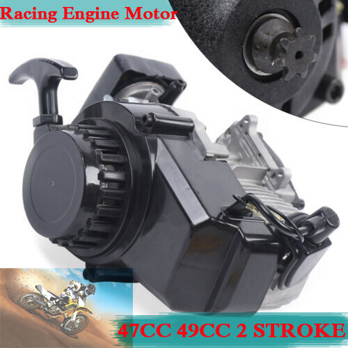 49CC 2 Stroke Pull Start Engine Motor Complete For Pocket Mini Dirt Bike ATV