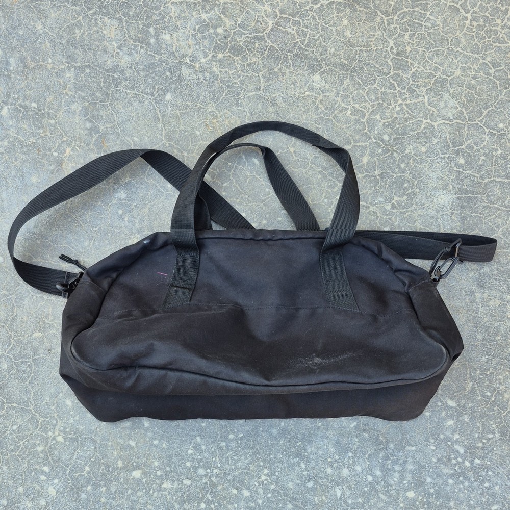 adidas Black Polyester Gym Bag Zip Closure Adjustable Strap 2 Pockets