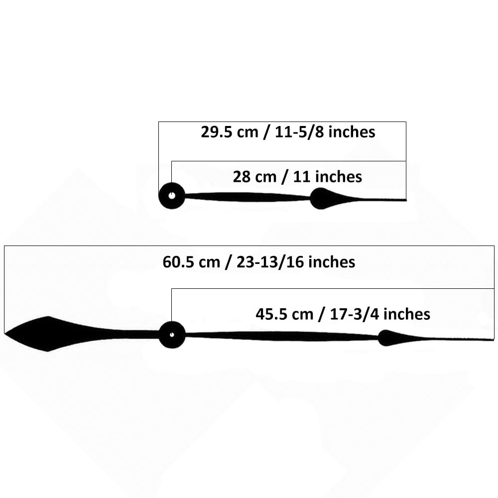 17 inch Large Hands and High Torque Clock Movement Combo