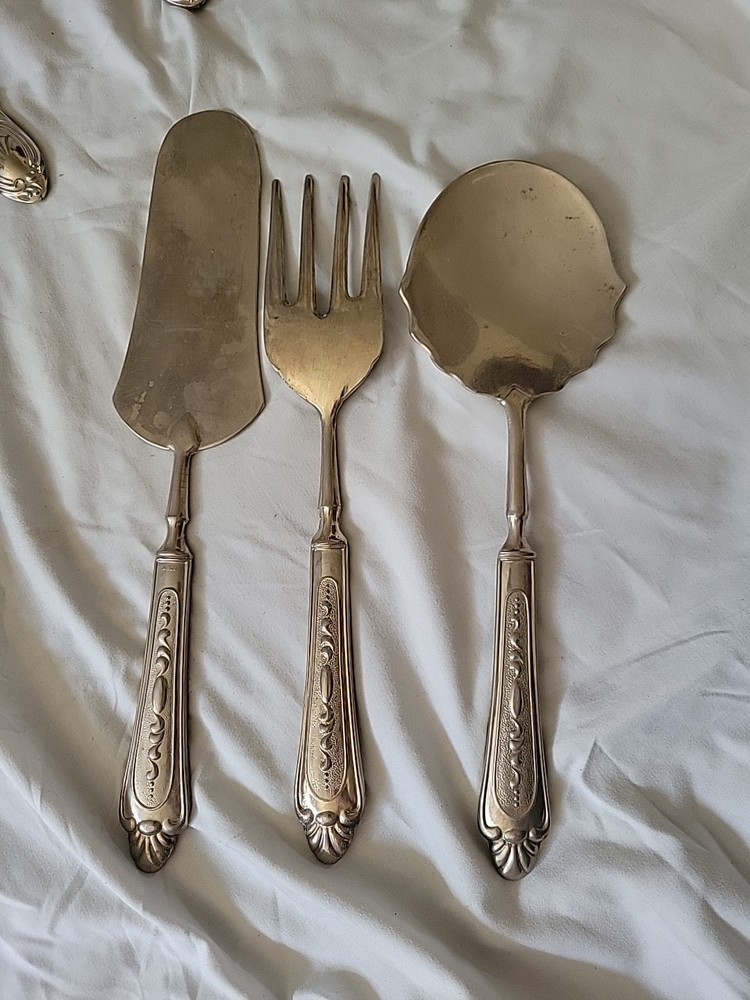 Vintage European Marked .800 Silver Handles Servingware