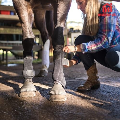 4Pcs Protectores Para Caballos Patas, Horse Leg Wraps Protectores Boots Set