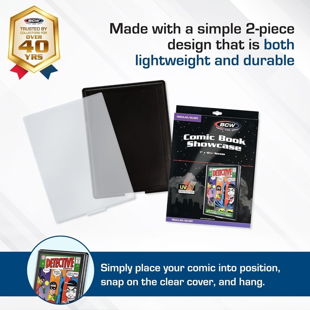 Comic Frame with UV Protection | Display Case Showcase | Silver Age, 3 Pack