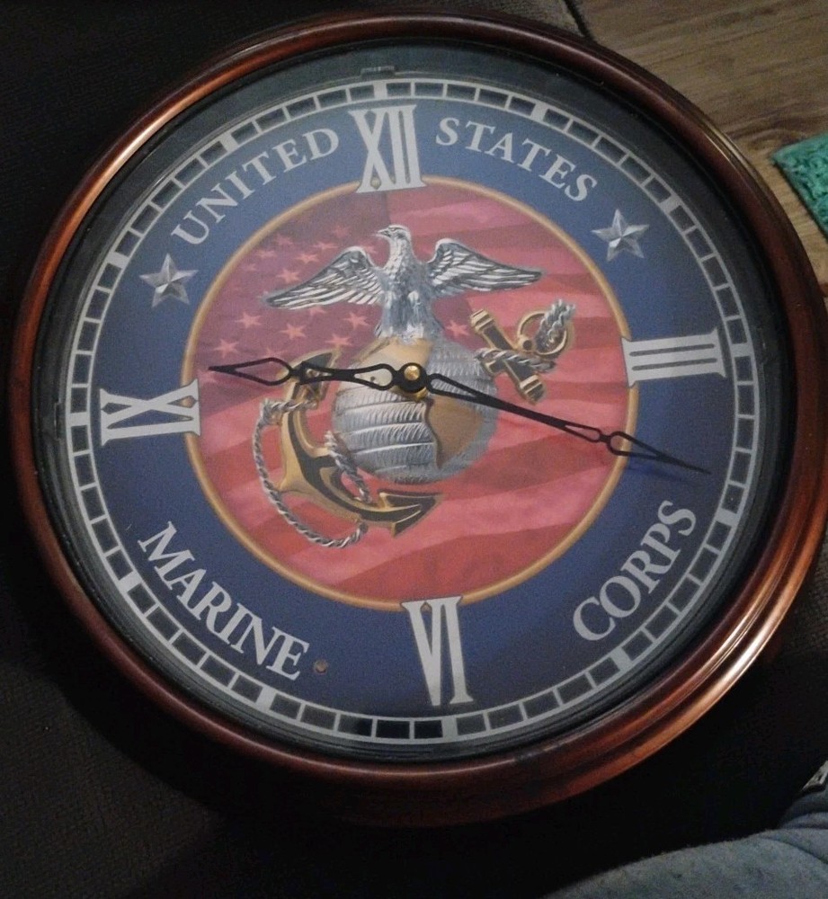Clock United States Marines Marine Automatic Setting