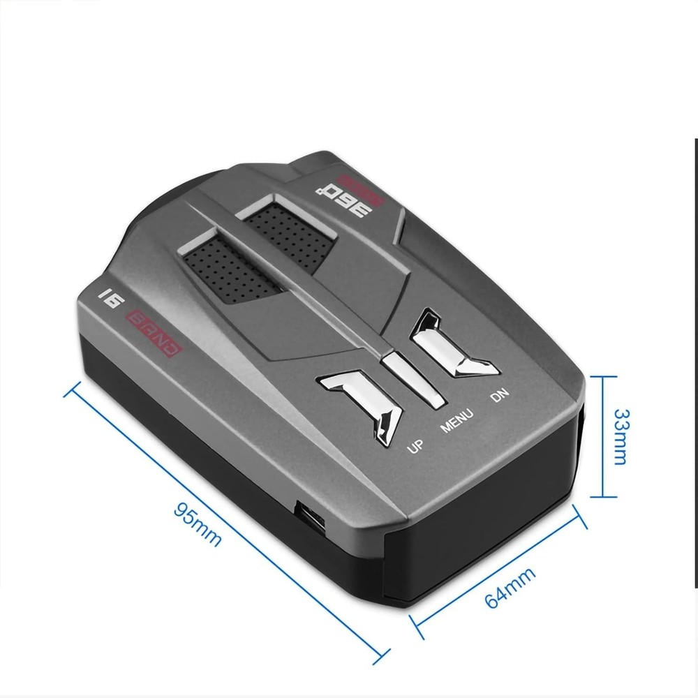 Highway & City Mode Radar Detector - Exceptional Range & Sensitivity for Drivers