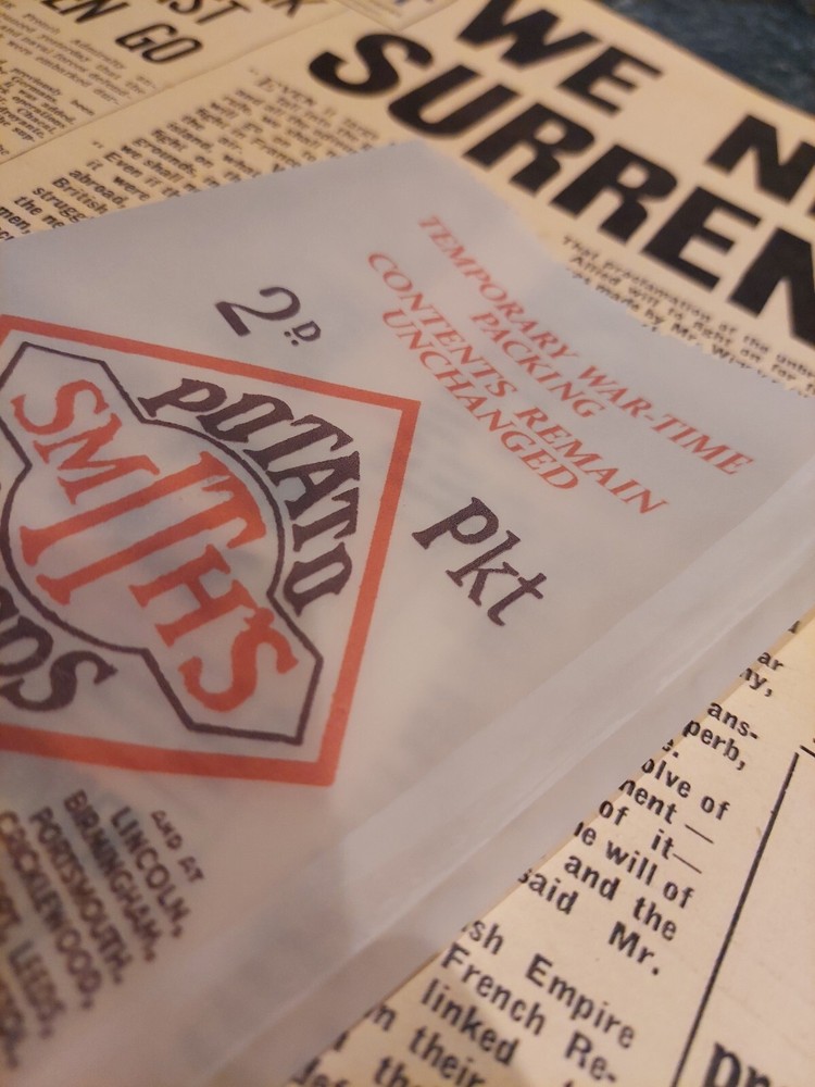 WW2 Smiths Crisp packet Home Front reproduction display items - 2 packets