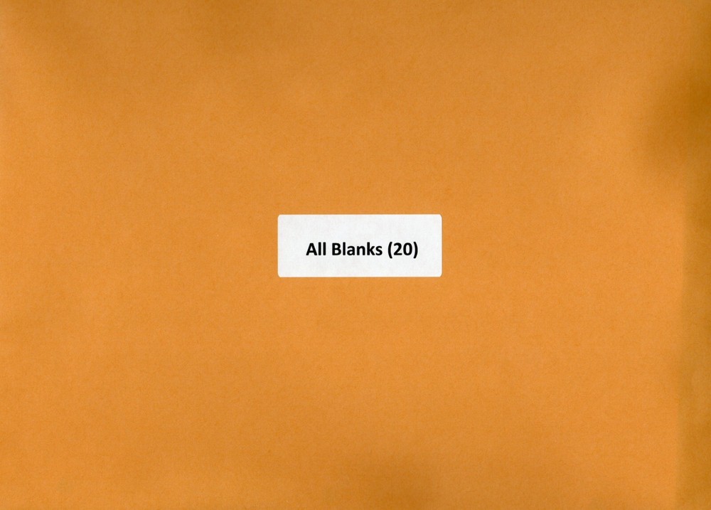 White Ace All Blank Pages Heavy Paper 3-hole Punch 4 Rounded Corners Package 20