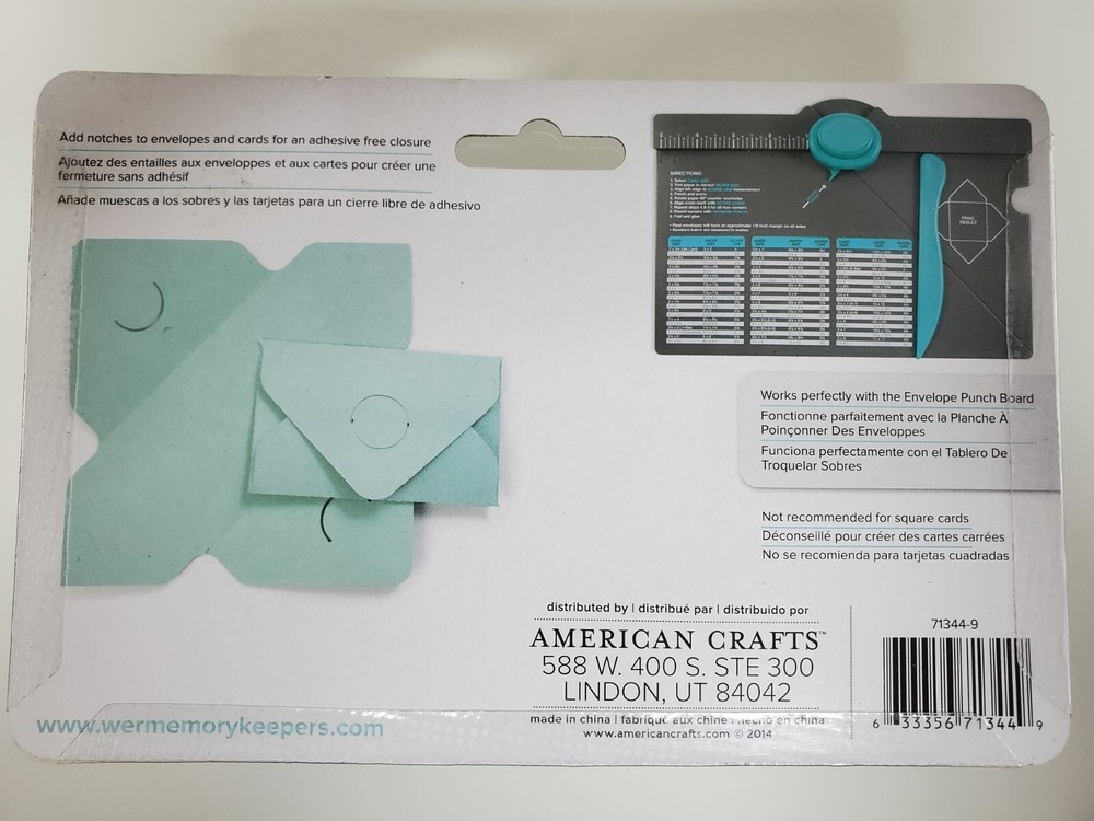 We R Memory Keepers Envelope Notcher Punch *NEW* in Package