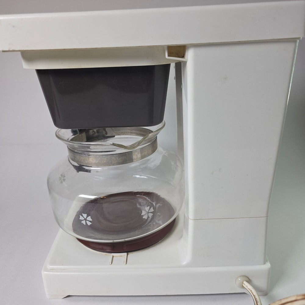 Vintage Mr. Coffee SR-10 10-Cup Automatic Brewing System White Coffee Maker WORK