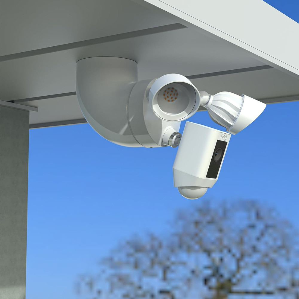 Outdoor Camera Eave Mount Bracket Compatible with R-Ing Floodlight Cam Wired ...