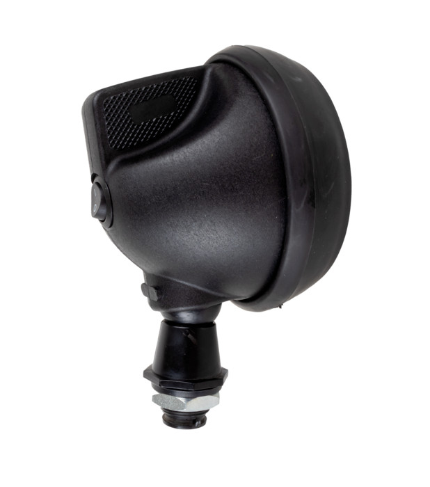 Halogen work light ø 118 mm adjustable with switch, ABS and glass, cable