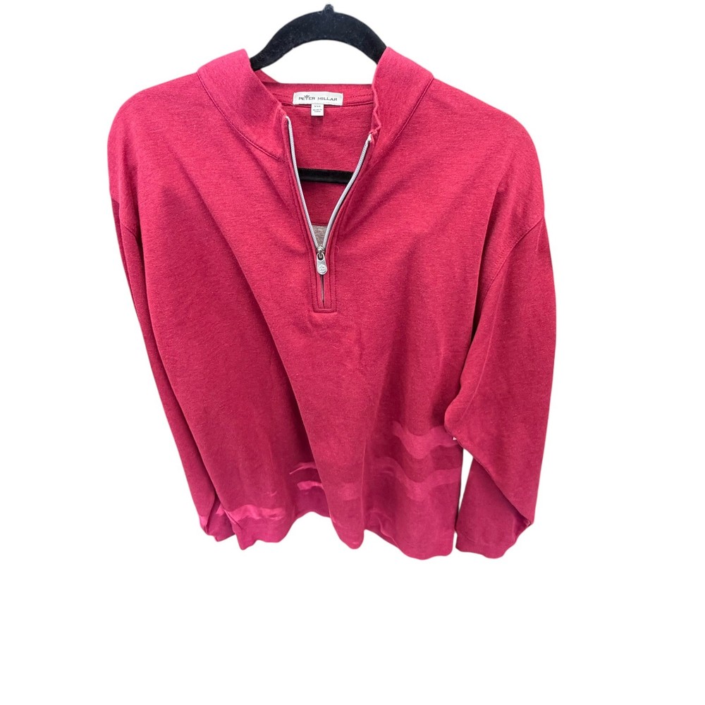 Peter Millar Men's Red Quarter Zip Pullover Sweater XXL