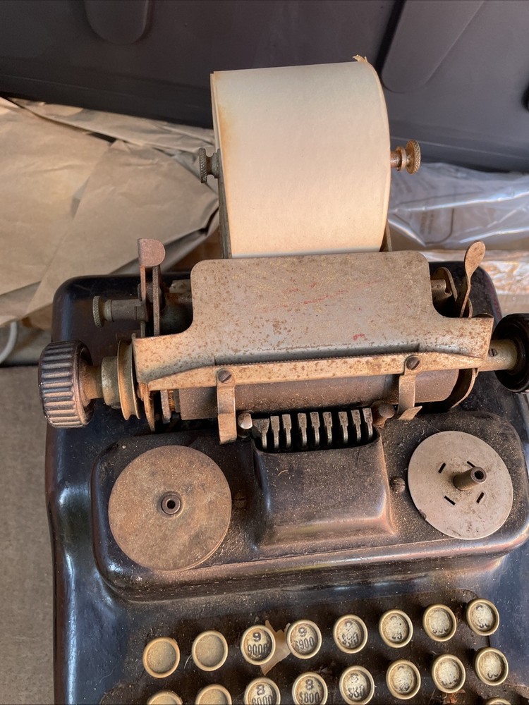 Antique Victor Adding Machine Calculator Tool Printing Hand Crank 1920's