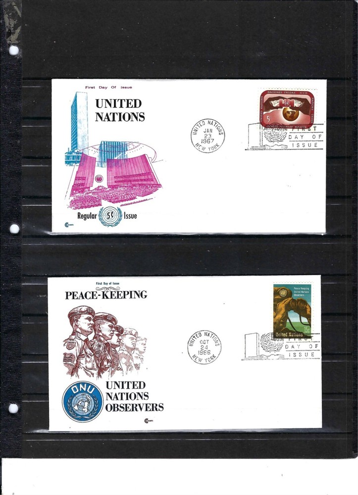 1966/1967 DEFINITIVE/PEACE FDC's (Scott# 160&167) - CACHET CRAFT CACHET (511A)