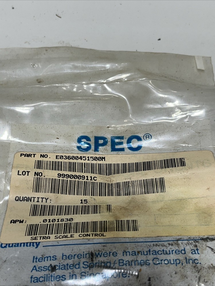 SPEC STOCK PRECISION E03600451500M (BAG OF 15)