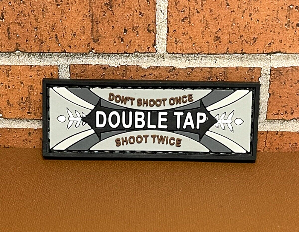 Tactical Patch - Double Tap PVC Gun Patch Special Forces PVC Morale Patch