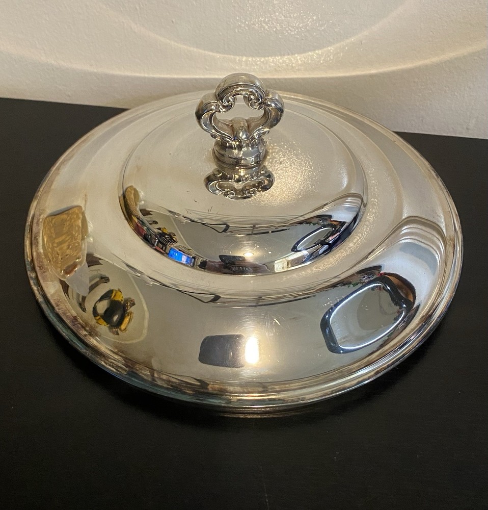 Dish Silver Plated Replacement Lid 7.5 Inch Pilgram International Rogers Barton