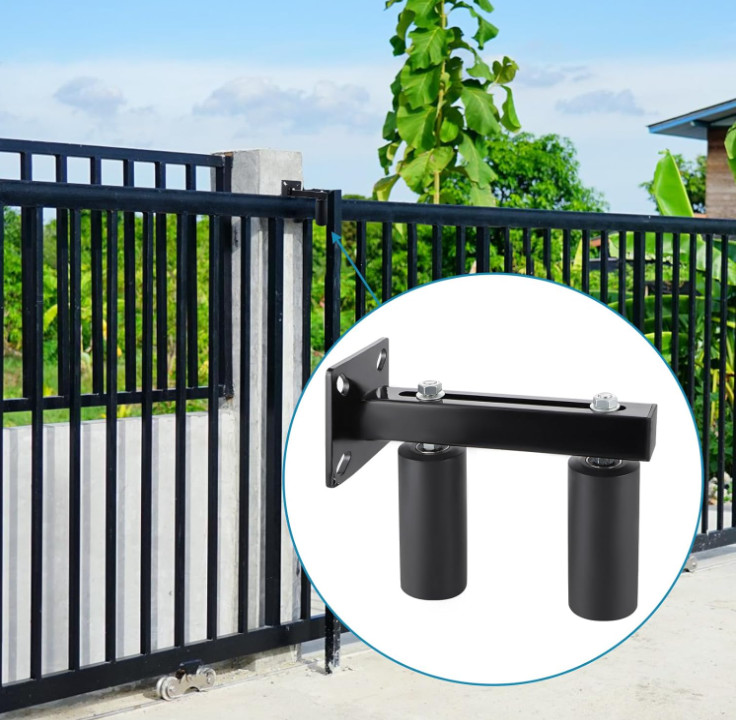 6" UHMW Slide Gate Guide Roller, Adjustable Gate Support Assembly