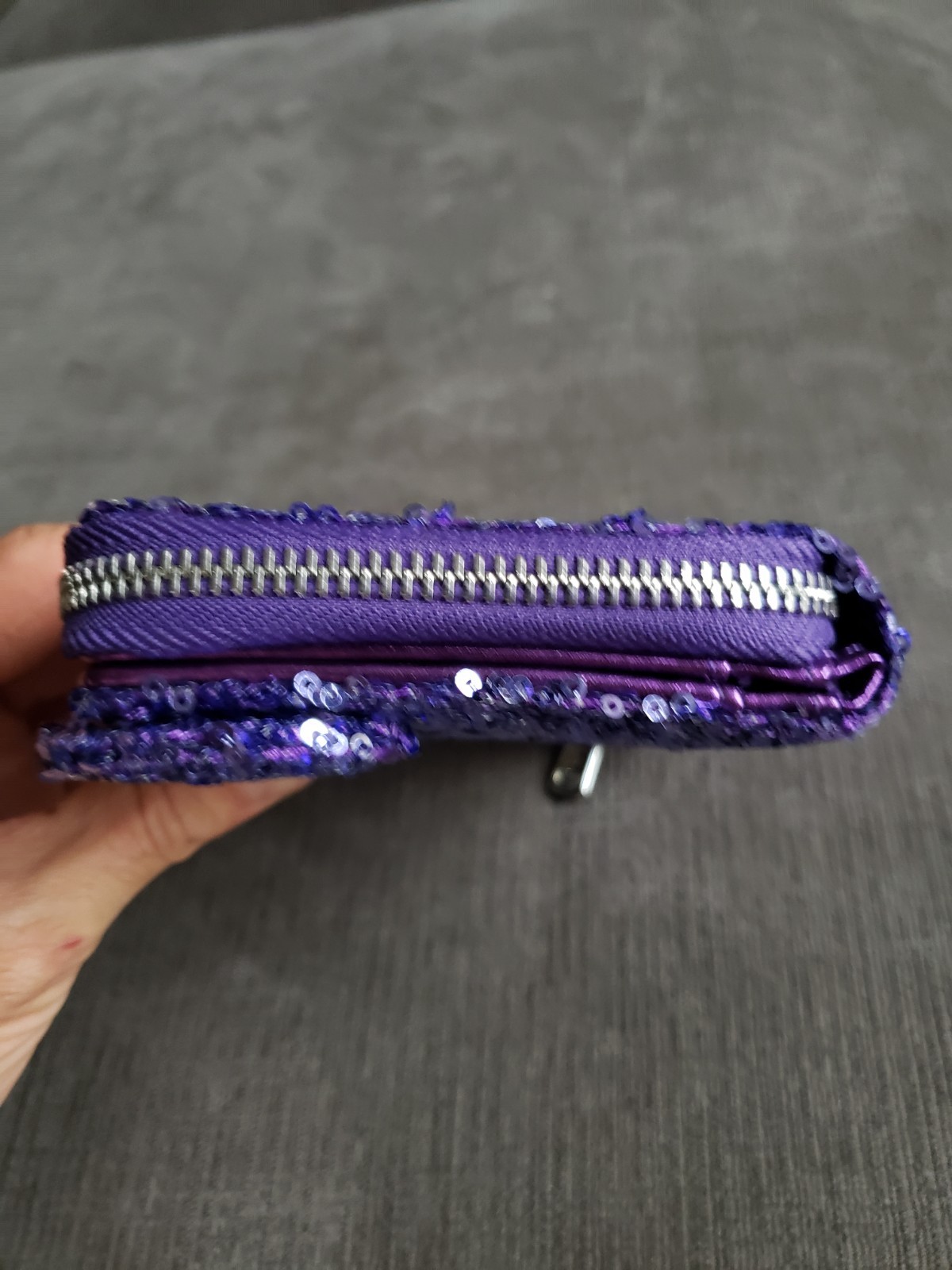 Disney Parks Exclusive Loungefly Minnie Potion Purple Sequined Wallet NWOT