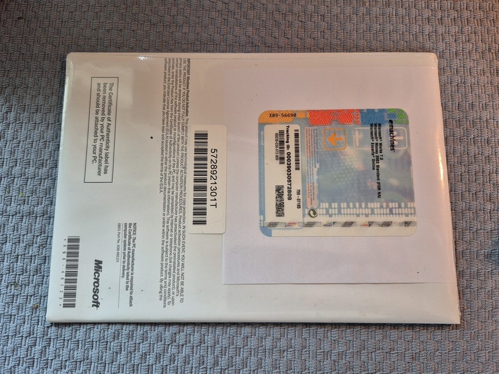 Microsoft Windows XP Home Edition Ver 2002 PC Software NIP NEW Sealed E-Machines