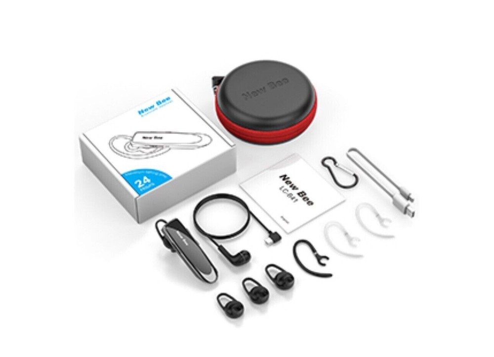 New Bee Bluetooth Wireless Handsfree Headset for iPhone Android Samsung Laptop