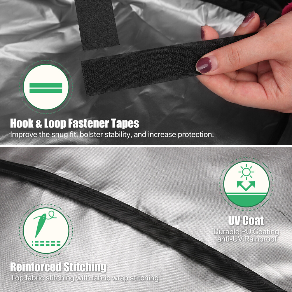 Heavy Duty Waterproof Gas 2 Burner Grill Cover UV Resistant Barbecue Cover 30''