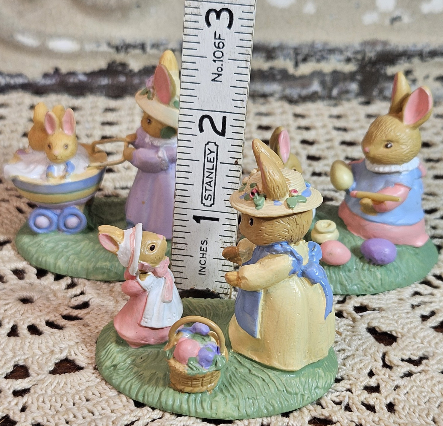 Set of 3 Avon Forest Friends Collection Bunny Rabbits Figurines Easter Spring