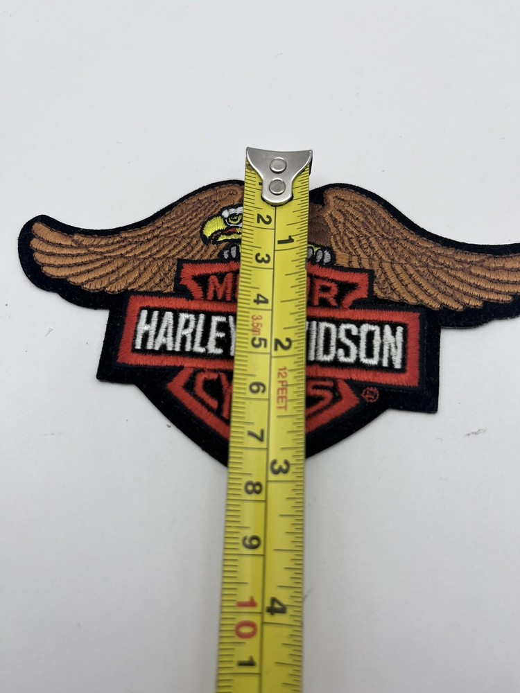 Harley-Davidson Motor Cycles Embroidered Eagle Patch Jacket Hat Wings Down New