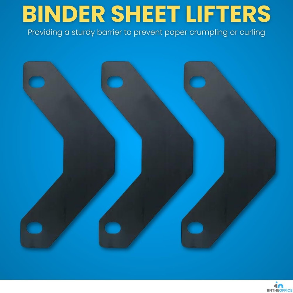 10PCS Binder Sheet Lifters 11"x8.5" Black Plastic Page Separator Insert Pack