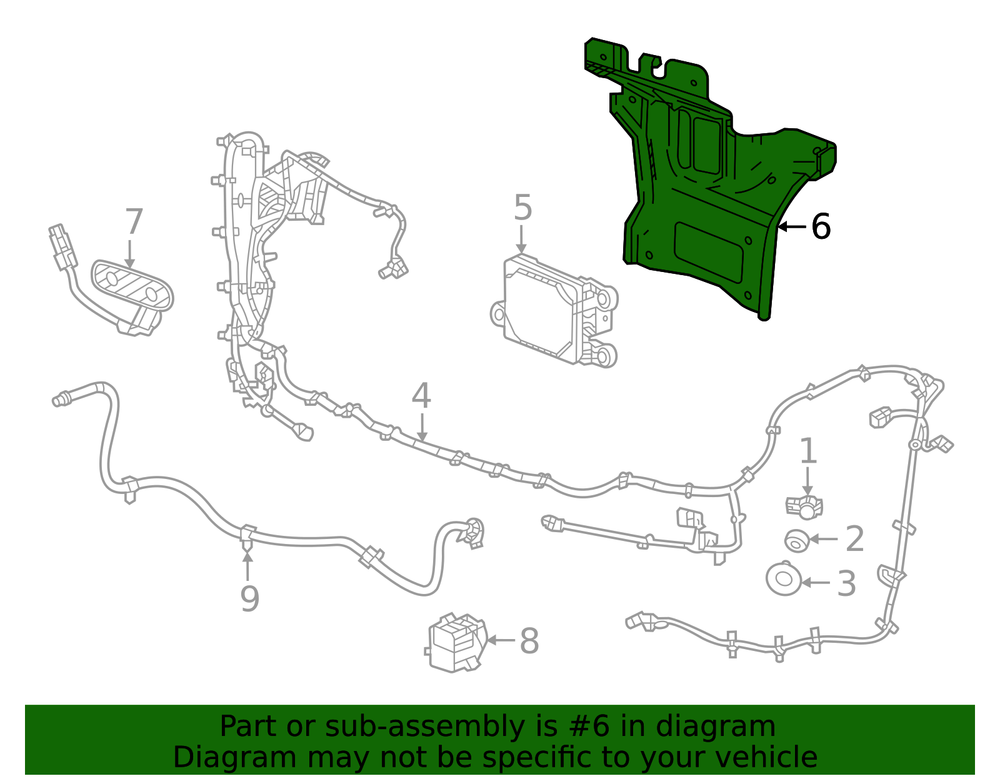 Genuine GM Forward Range Radar Bracket 84973214