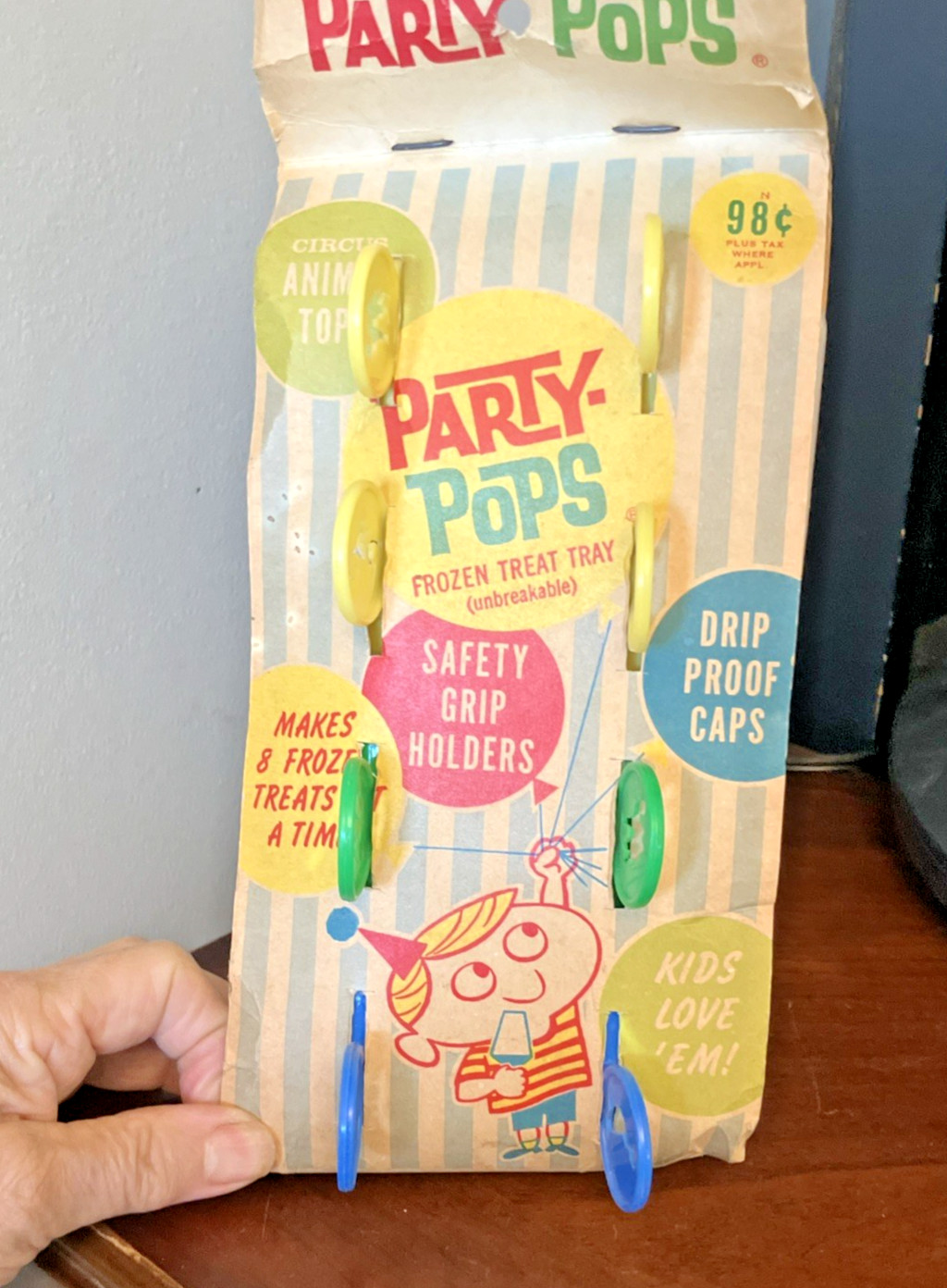 Vintage 1966 Flambeau Party Pops Popsicle Maker Orig Packaging-Circus Animals