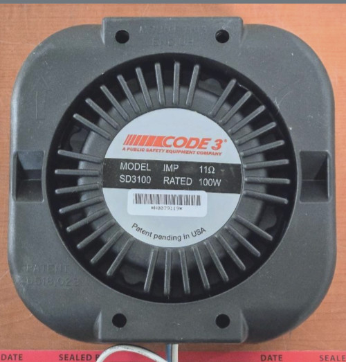 Code 3 - C3100 100 Watt Siren Speakers SD3100 w/ Mounting Bracket & Hardware