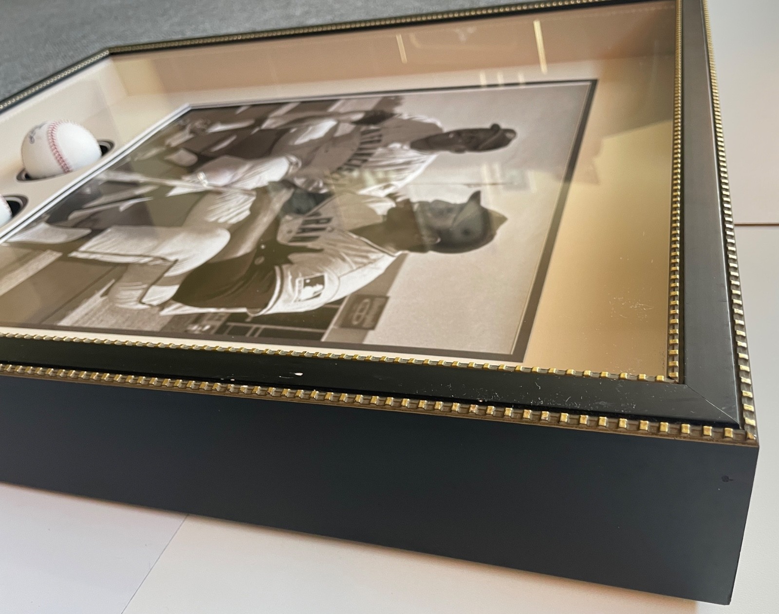 SF Giants Willie Mays & Willie McCovey Signed Baseballs framed w/photo. FREE S/H