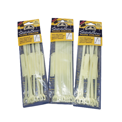 3 packs (10 Per Pack) Creative World DMC Stitch Bow Floss Holders
