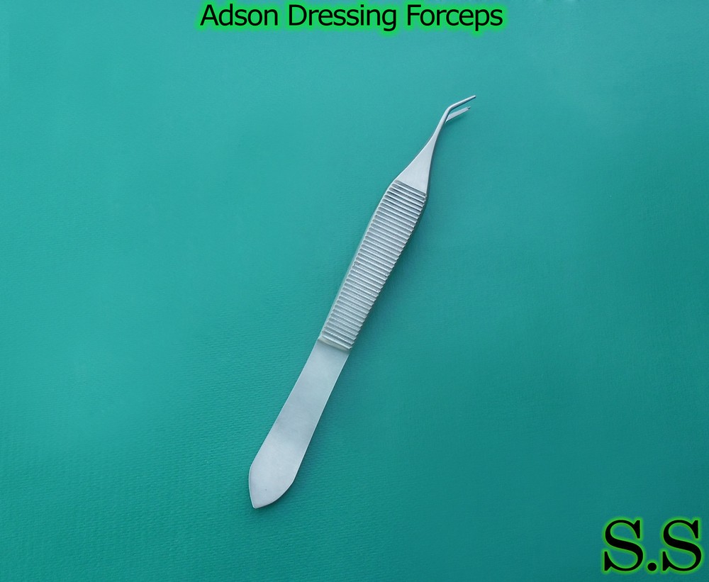 Adson Dressing Forceps Delicate Angled Surgical Plastic