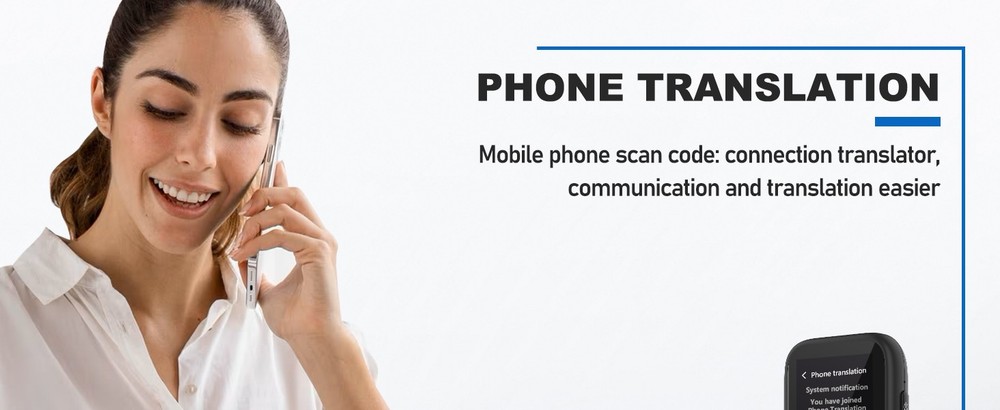 Portable Language Translator Device with 138 Languages Voice Translating Black