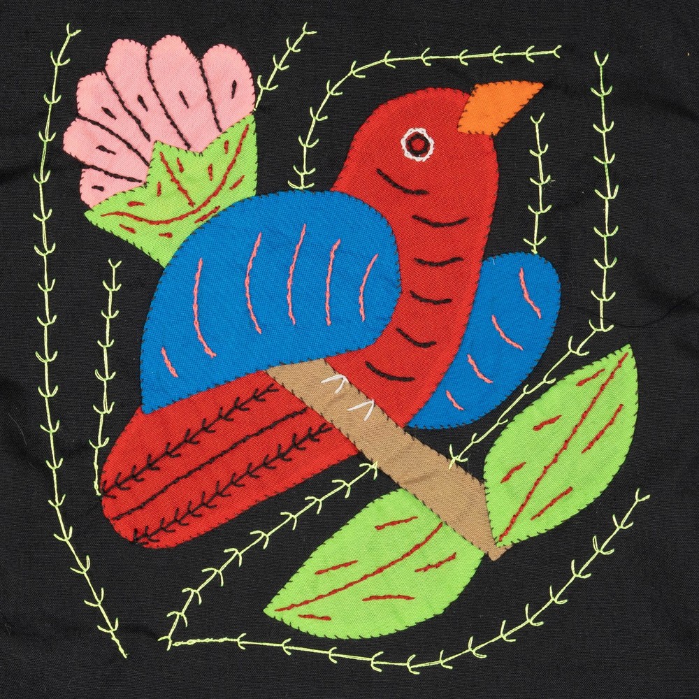 Multicolor Red Blue And Pink Bird Molita
