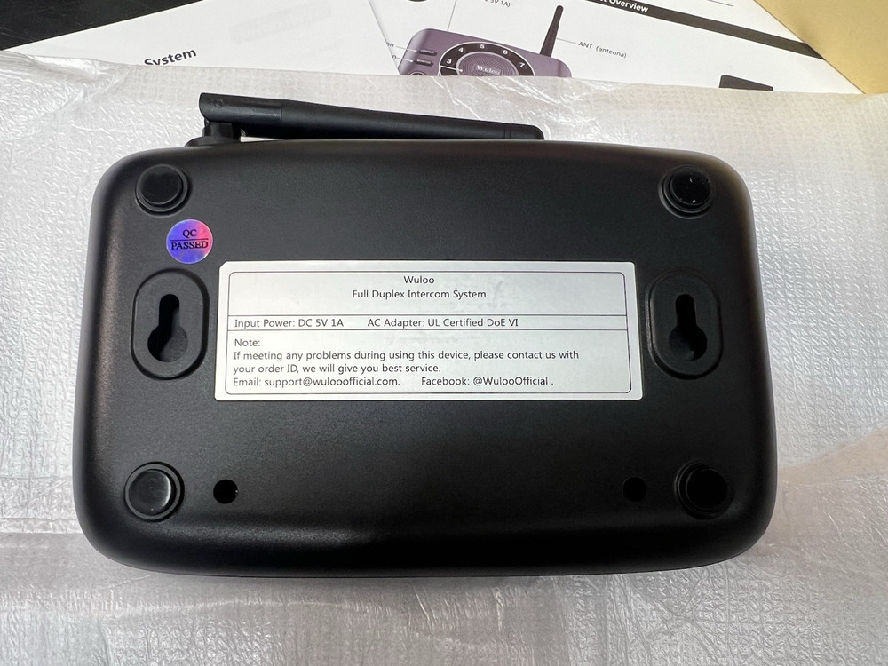 Wuloo S600-P2 Wireless Intercom 2 Pack Full Duplex 1 Mile Range