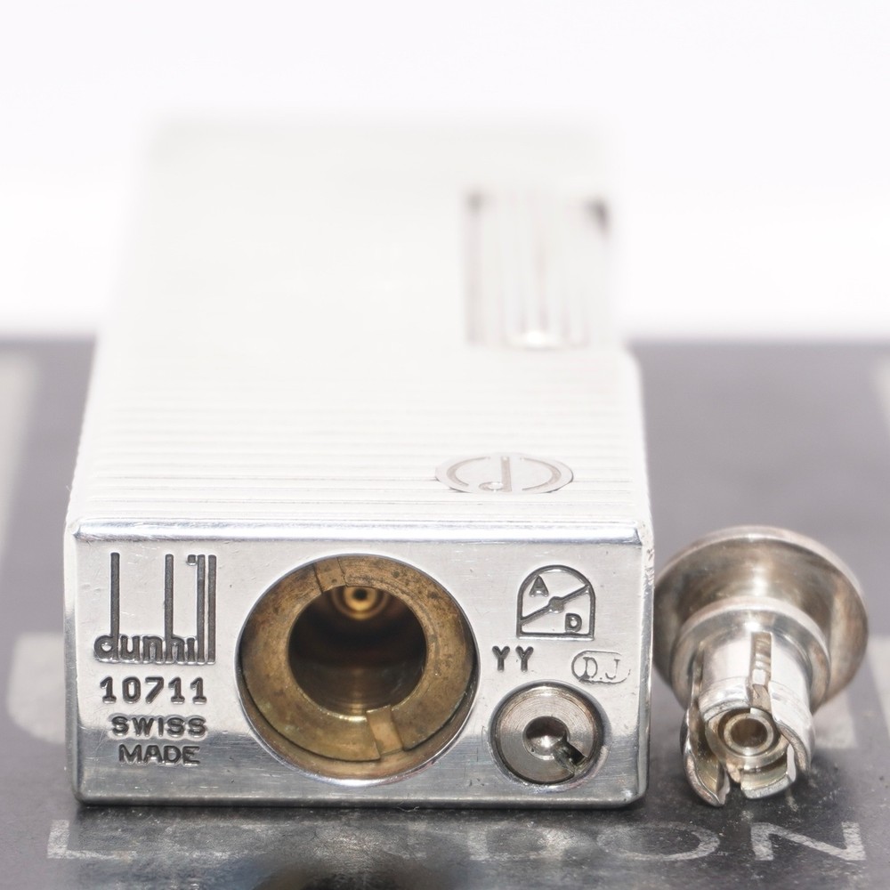 Dunhill Lighter Silver Horizontal stripe