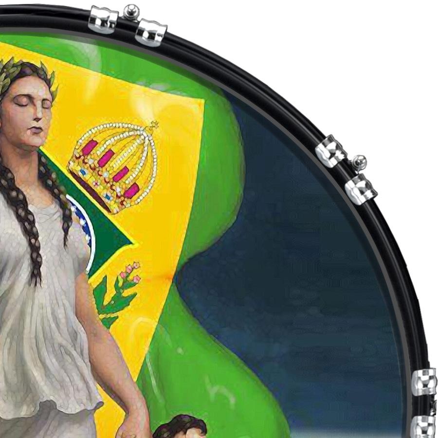 22" Custom Bass Kick Drum Front Head Graphic Graphical Brazilian Monarchy