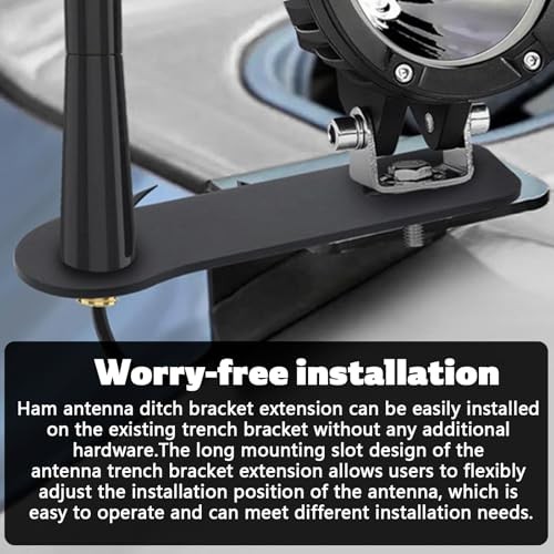 Ham Antenna Ditch Bracket Extension, Durable Metal Mounting Bracket Extender