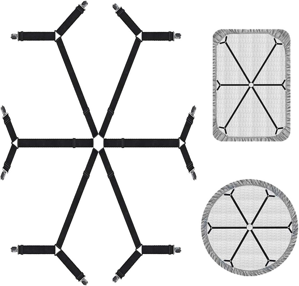Sheet Fasteners Adjustable Elastic Bed Sheet Holder Straps Clips for All Beds
