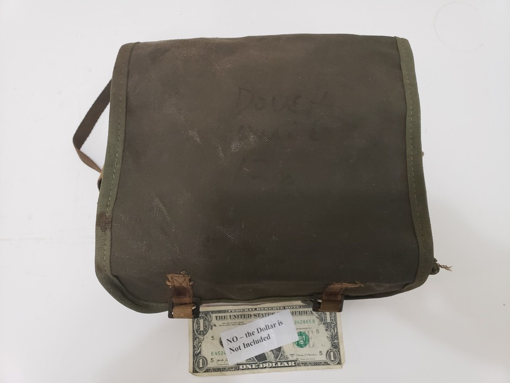 WW2 AAF Type E-2 Bombardiers Case - Canvass Bag with Top Flaps Springfield