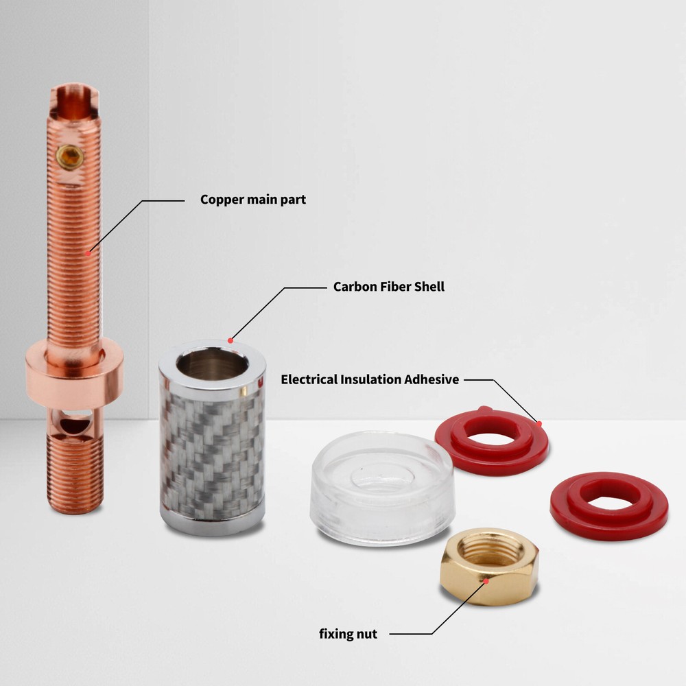 4PCS Binding Posts Speaker Cable Banana Adapter Audio Connector Copper Terminal