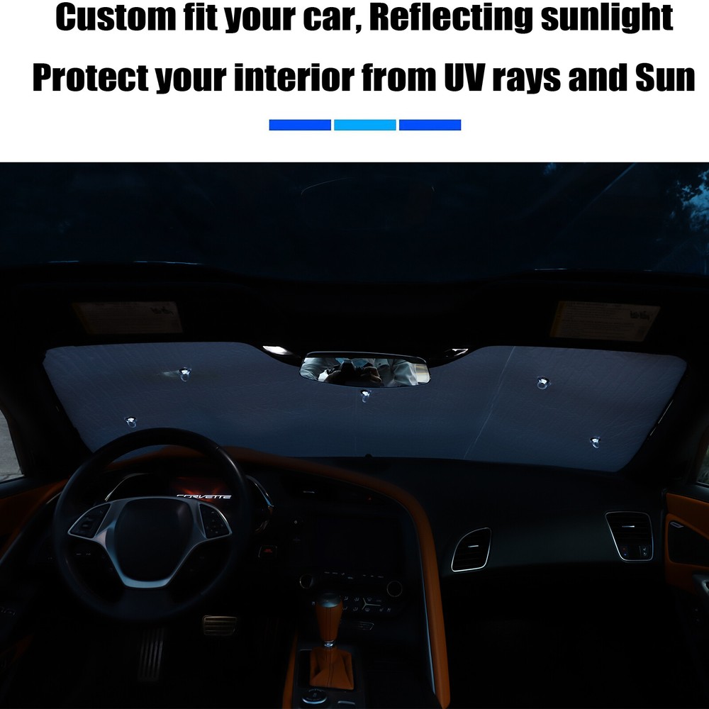 Custom Fit For 2014-2019 Corvette C7 Windshield Sun shade Interior Protection