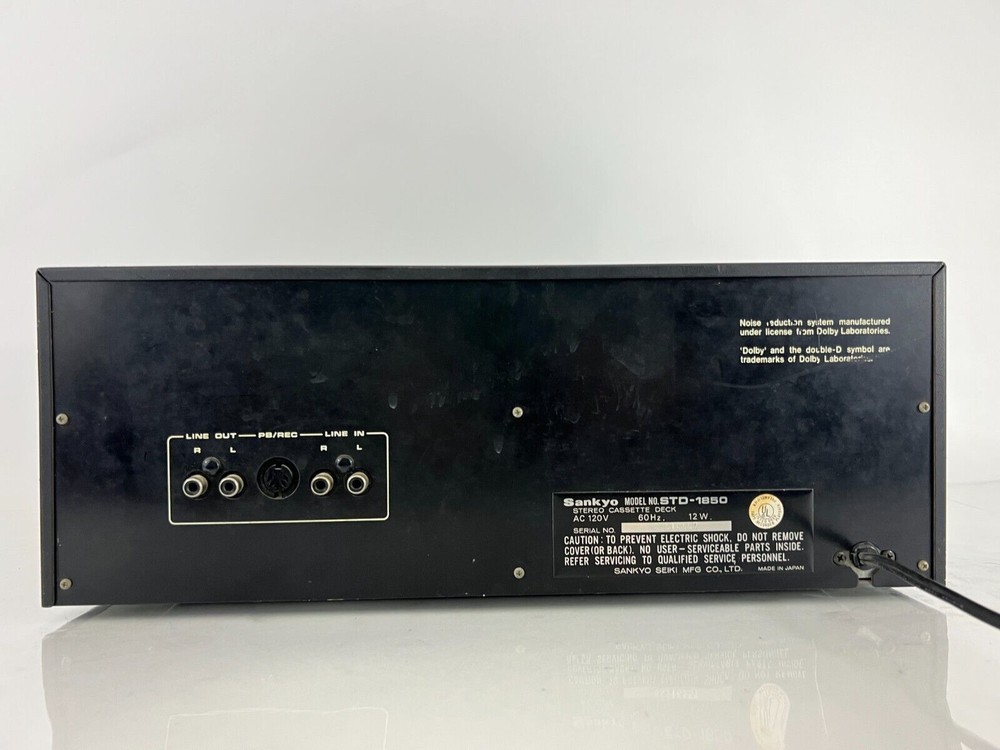 Sankyo STD-1850 Stereo Cassette Deck Black - For Parts