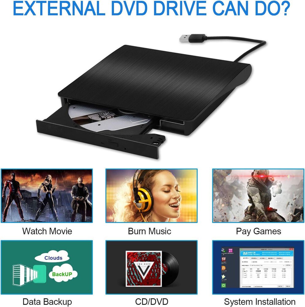 CD Compatible with Notebooks, desktops, Macs, and All-in-one Computers