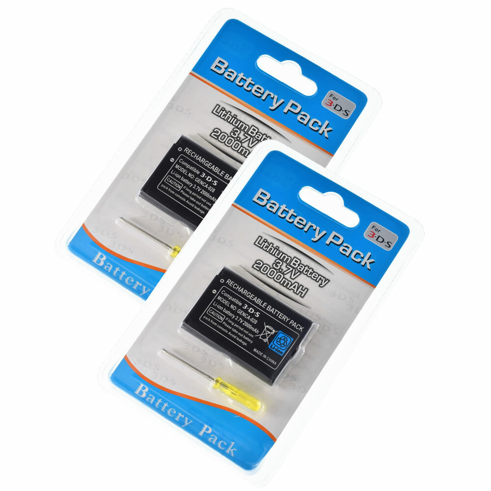2000mAh 3.7 Rechargeable Battery Replacement for Nintendo 3DS CTR-003 CTR-001